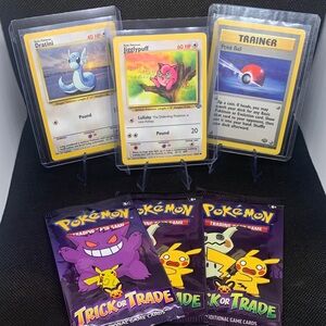 Original Pokemon 1999 Base Set Jigglypuff Dratini Pokeball Mint Includes 3 Packs